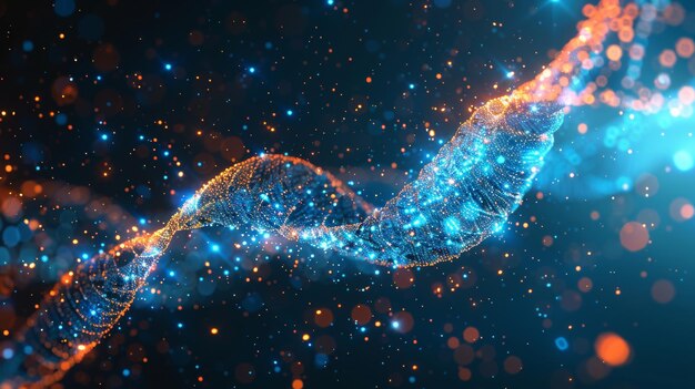 Hélice numérique d'ADN de code binaire