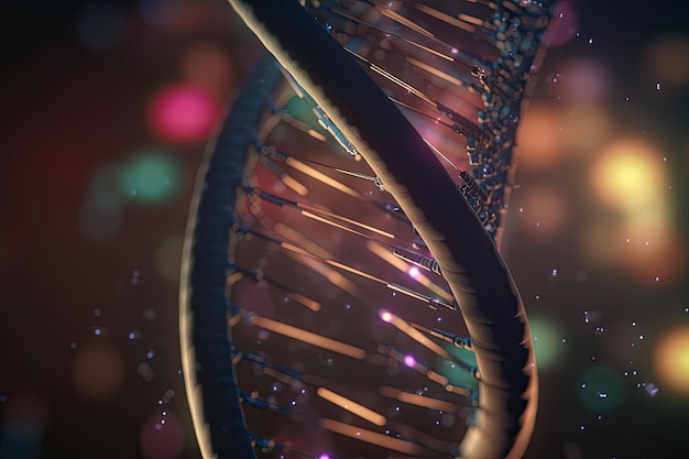 Helix structure de l'ADN humain Science biotechnologie IA générative