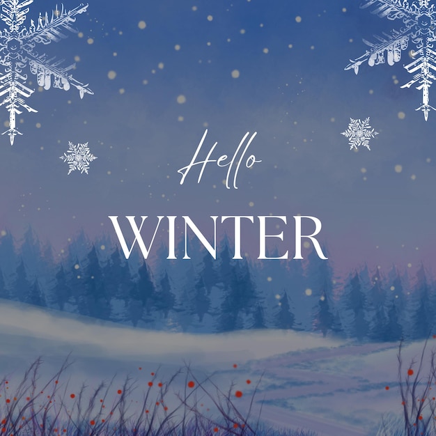Hello Winter Abstract Arrière-plan pour la carte de conception de la bannière et de l'affiche 10
