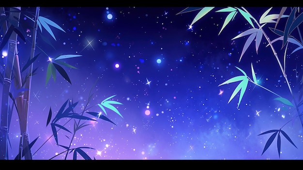 Herbe de bambou magique pour la célébration de Tanabata générée par l'IA