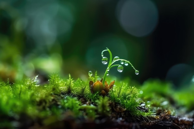 L'herbe avec de la rosée