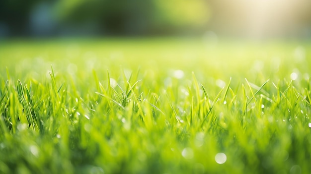 Photo de l'herbe verte sur un fond flou