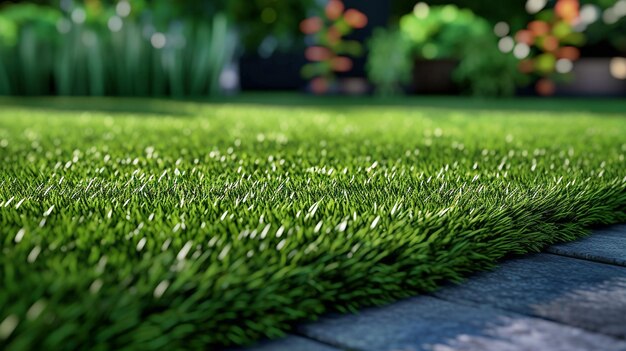 herbe verte avec tontes d'herbe