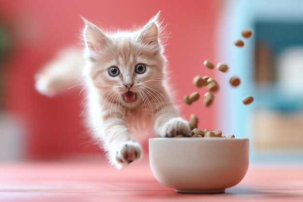 l'heure du repas du chaton générée par l'IA