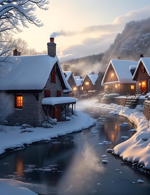 l'heure d'hiver dans le village
