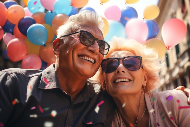 Heureux retraités retraités été vacances vacances plage bateau et mer cocktails voyage heureux vieillesse profiter de la vie grand-mère et grand-père grands-parents IA générative