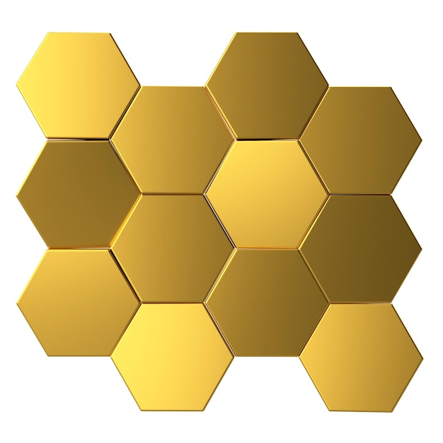 Hexagone 3D en forme d'hexagone