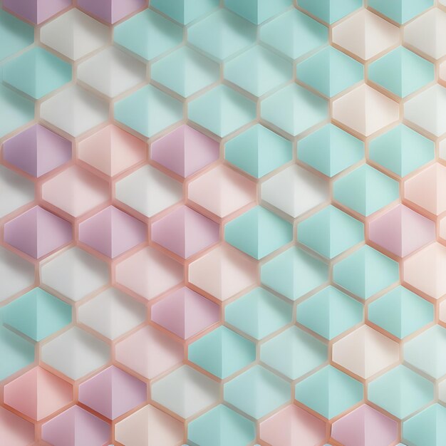 Un hexagone pastel fascinant