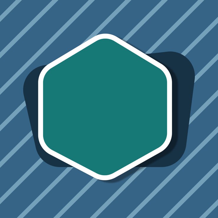 Photo hexagone vierge et structure rectangulaire avec espace de copie pour la marque sur la conception de fond de couleur rayée formes géométriques vides pour la promotion et le marketing des affaires