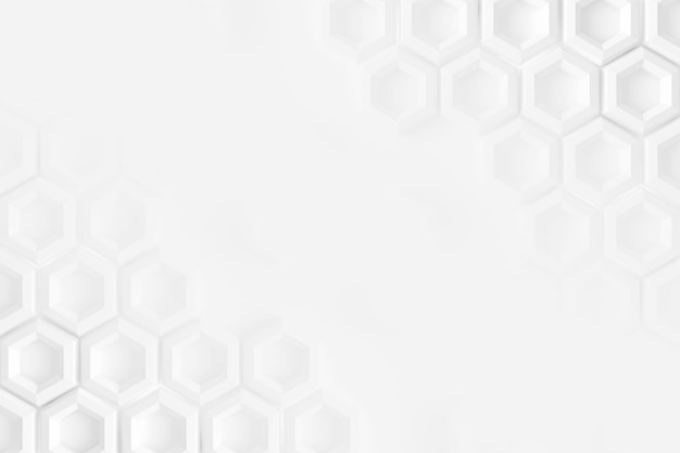 Hexagones blancs sur fond blanc