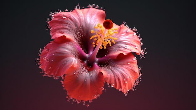 Hibiscus hawaïen HD 8K fond d'écran Image photographique