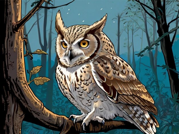 Le hibou dans la nature