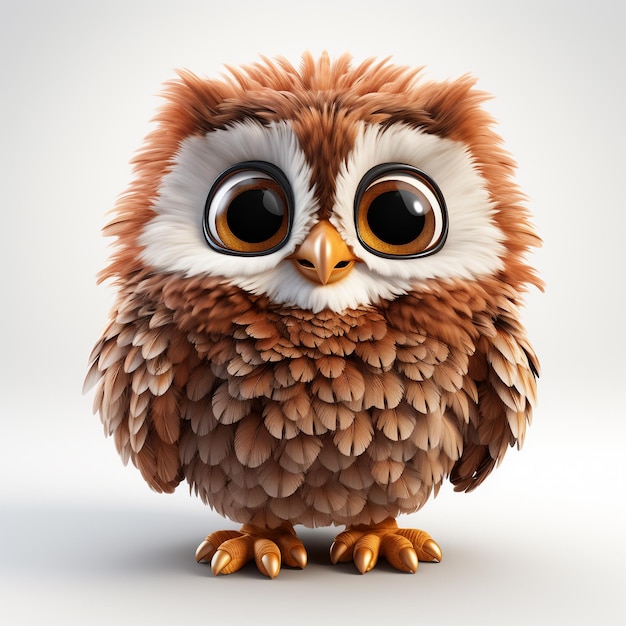 Le hibou de dessin animé 3D