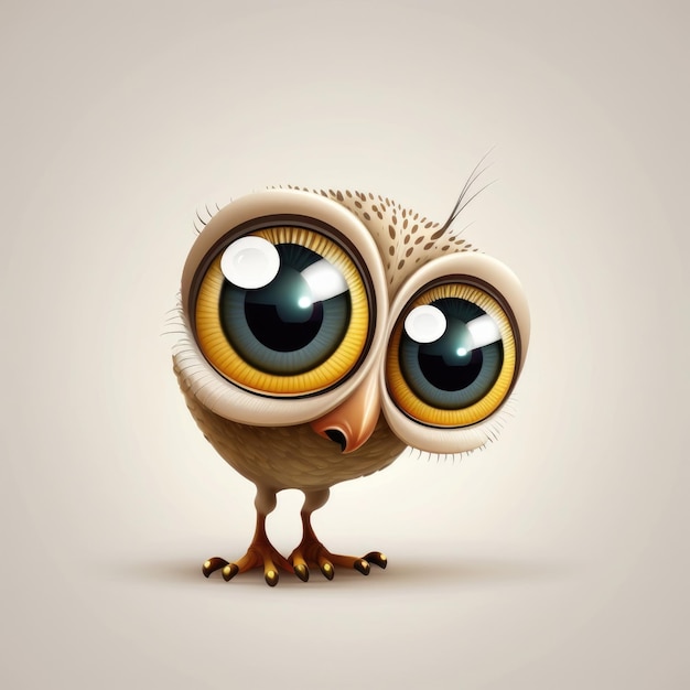 Hibou dessin animé animal personnages mignons vector illustration fond blanc Fait par AIIntelligence artificielle