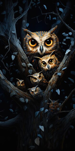 Photo le hibou est le nom de l'artiste.