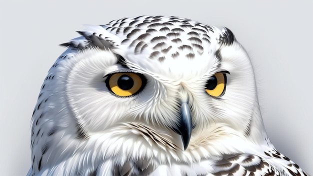 Le hibou majestueux des neiges