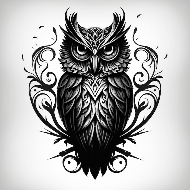 hibou pour le tatouage