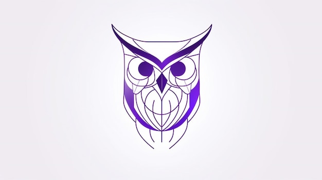 Photo hibou violet avec le mot hibou sur le visage