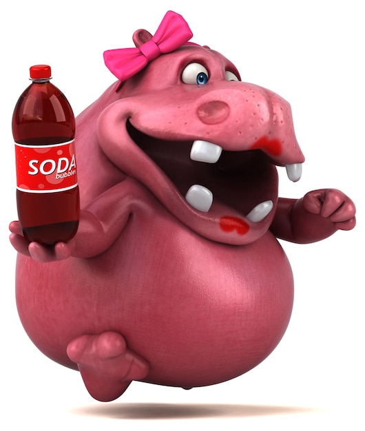Hippo rose - Illustration 3D