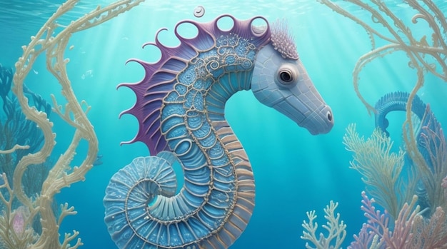 hippocampe sous l'eau