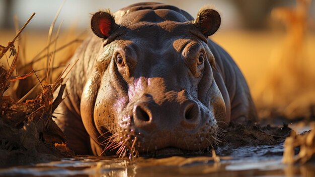hippopotame photographie professionnelle et lumière