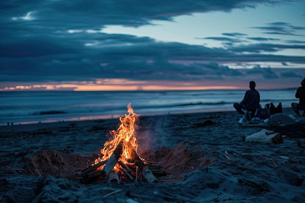Des histoires de feux de joie au bord de la plage et de la photographie de la chaleur
