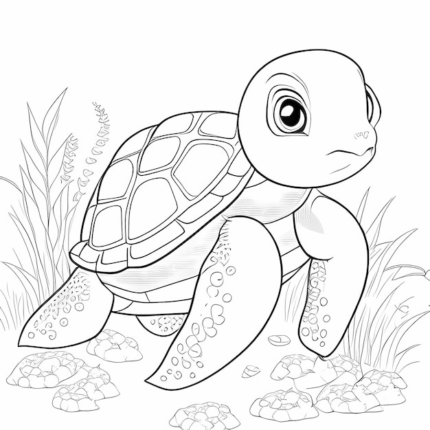 Des histoires de tortues Un livre à colorier adorable pour enfants