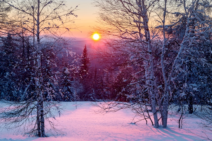 Photo l'hiver dans les montagnes.