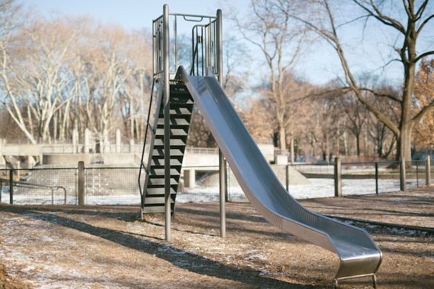 Photo l'hiver dans le parc central