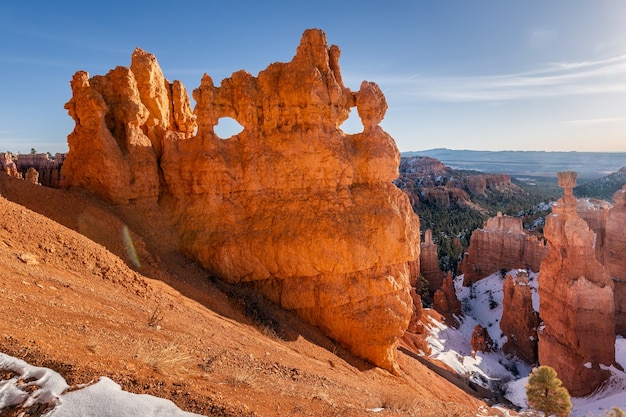 L'hiver dans le parc national de Bryce Canyon, Utah, USA