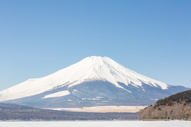 Hiver, mont, Fuji, lac yamanaka