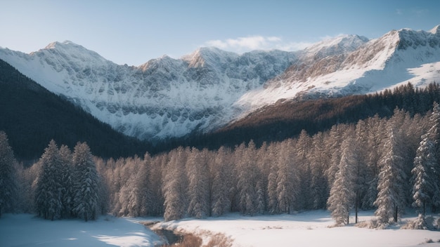 Photo hiver paysage forestier