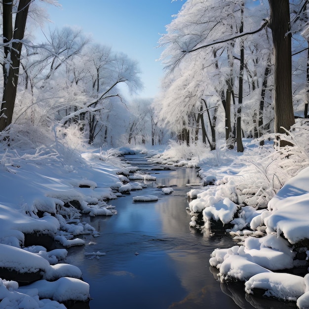 Les hivers embrassent le paysage hivernal Photo