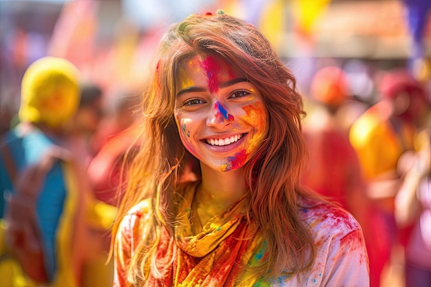 Holi festival de couleurs créé avec la technologie Generative AI