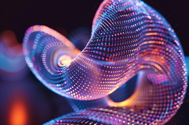 Hologramme de forme 3D abstraite