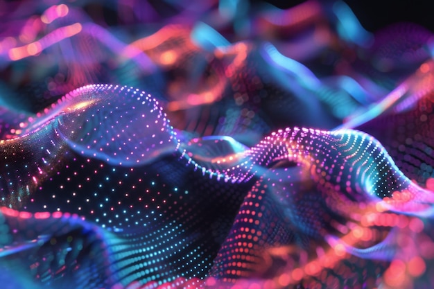 Hologramme de forme 3D abstraite