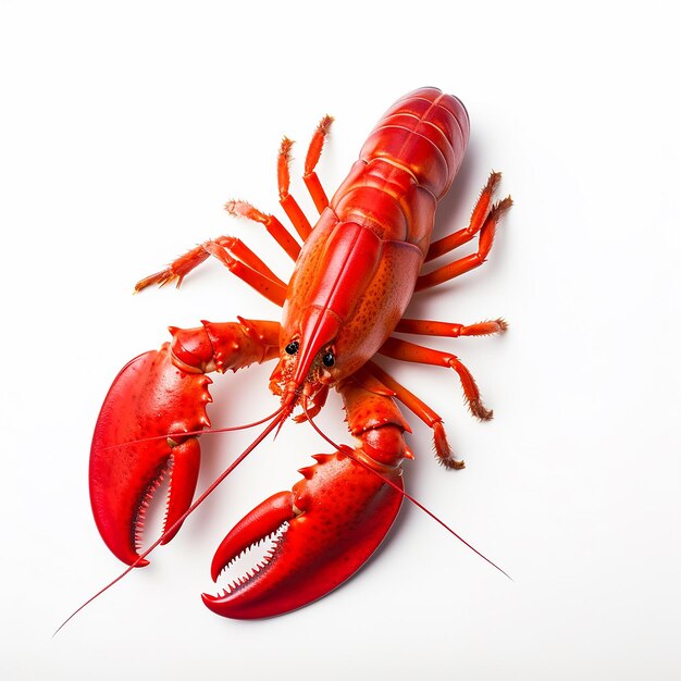 Homard sur blanc