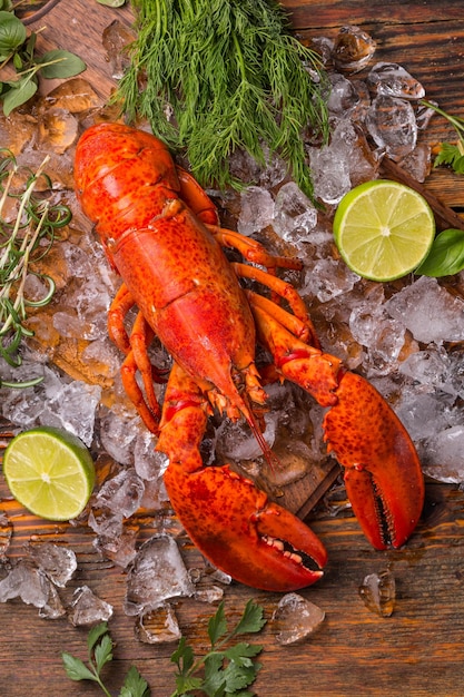 Homard sur glace