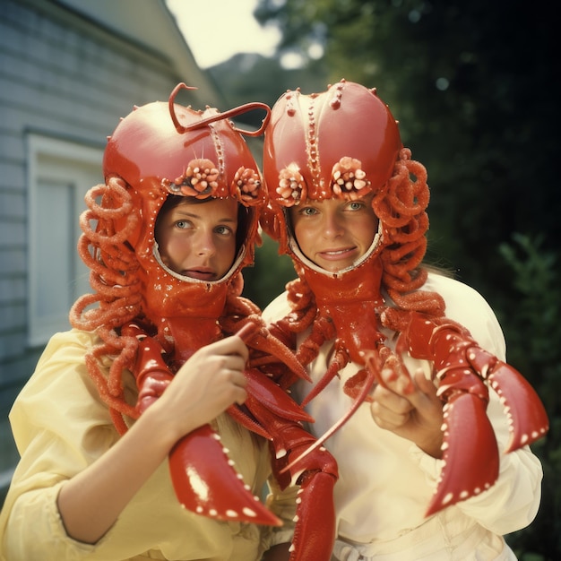 Des homards lesbiennes méchantes dans les costumes de homards des années 70 de Cabot Cove
