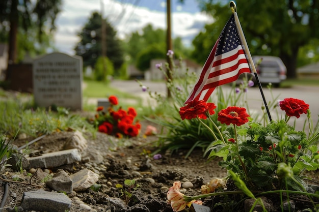 Photo un hommage au jour du souvenir pour les vétérans perdus à ogden dans l'utah