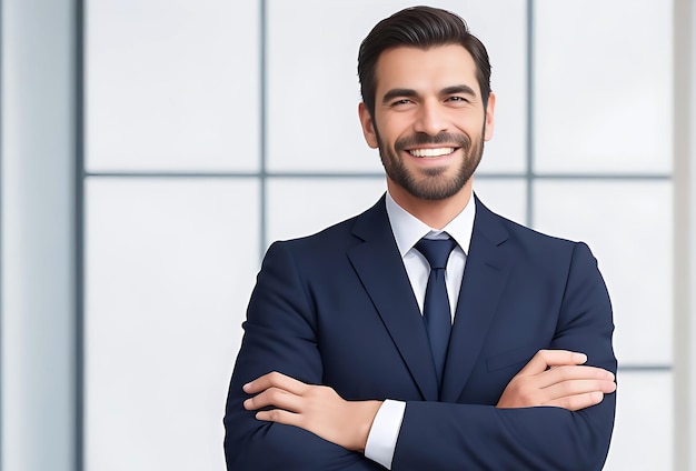 Un homme d'affaires avec un bon smiley.