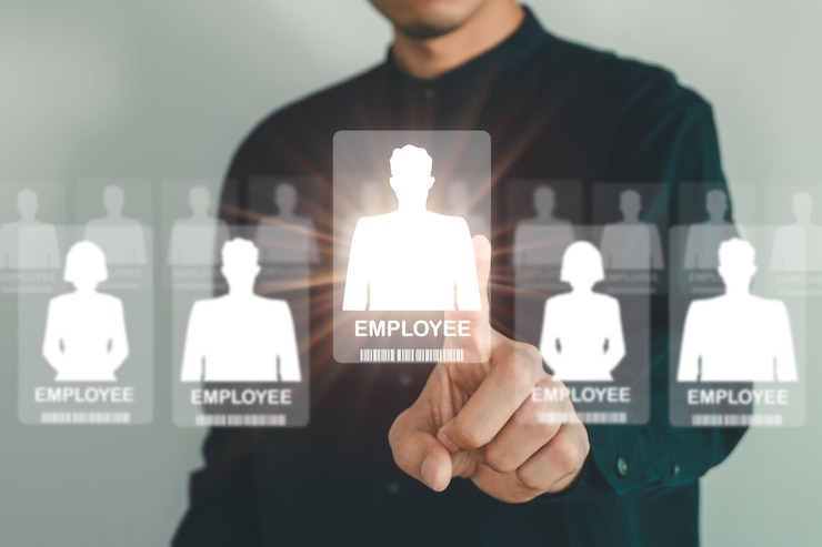 Photo homme d'affaires choisissant candidat recherche de ressources humaines nouvel employé concept d'entreprise et de recuit