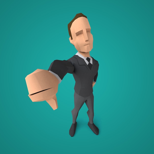 Homme d'affaires low poly