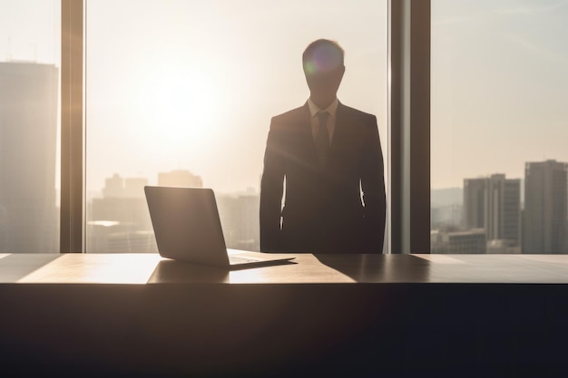 Homme d'affaires à la lumière du soleil Générer Ai