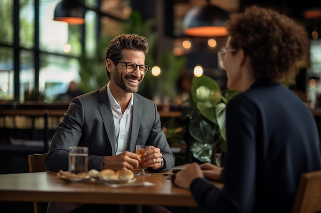 L'homme d'affaires, le marketing, les stratégies, le café.