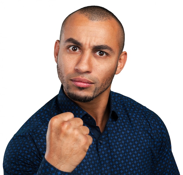 Homme afro-américain en colère