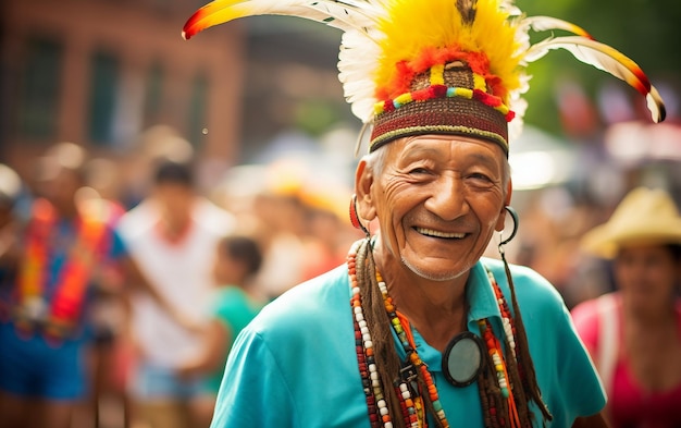 Un homme âgé en tenue de fête