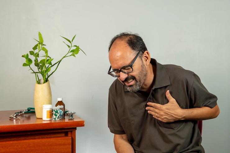 Photo homme aîné avec douleur à l'épaule. un homme d'âge moyen souffre horriblement. douleurs au cou et aux épaules souffrant de blessures au cou et aux épaules, personne ayant un problème de santé