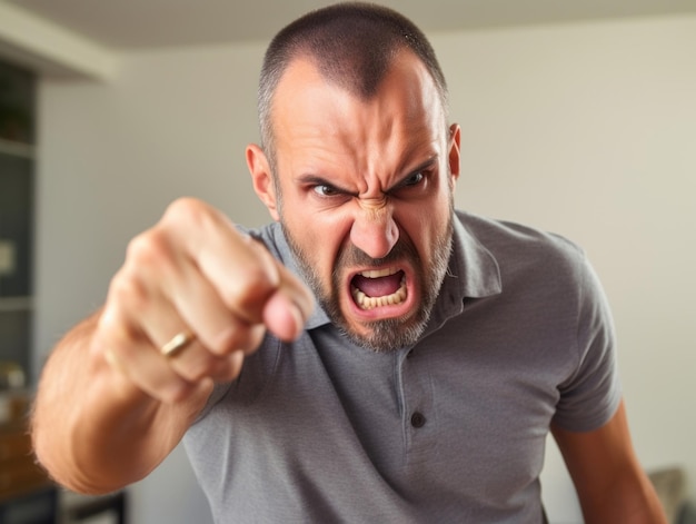 Photo homme d'apparence européenne qui semble furieux