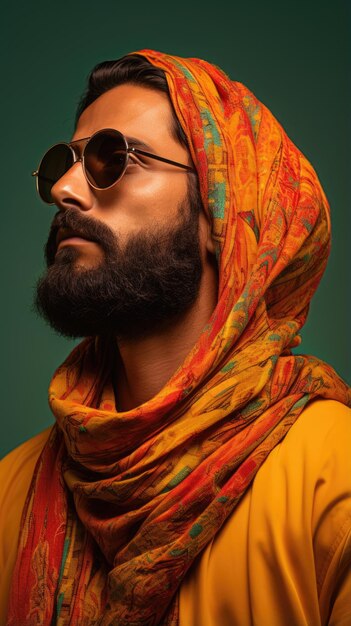 Homme arabe portant des lunettes